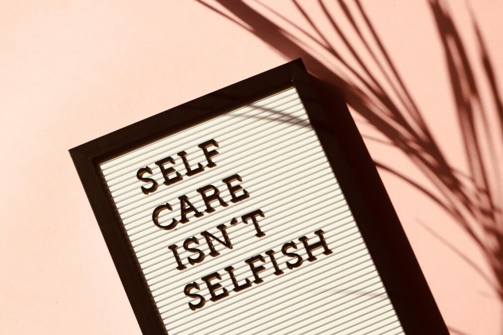 Bild mit Aufschrift Selfcare isn´t selfish